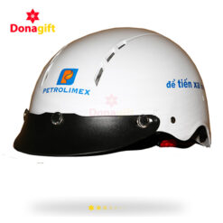 Nón bảo hiểm Petrolimex in logo sắc nét, chuẩn màu thương hiệu