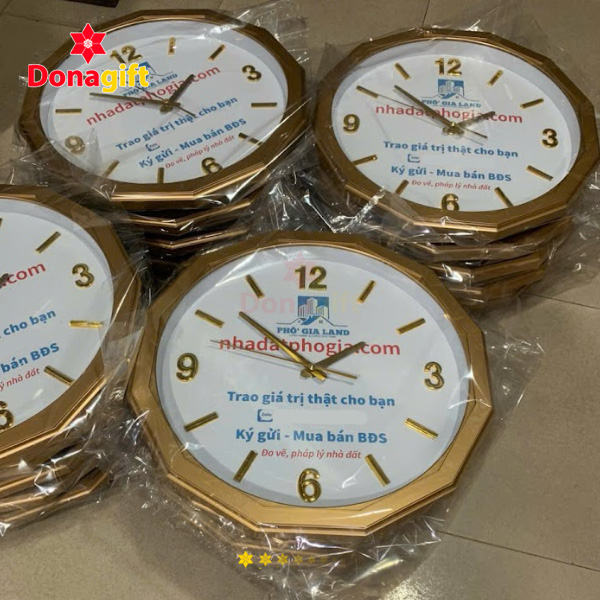 Đồng hồ treo tường quà tặng bất động sản sang trọng