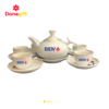 Bộ ấm trà cao cấp BIDV in logo sang trọng làm quà tặng doanh nghiệp