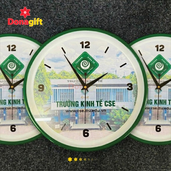 Mẫu đồng hồ treo tường Trường Kinh Tế CSE đẹp sang trọng