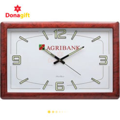 Đồng hồ khung chữ nhật Agribank treo tường thiết kế sang trọng