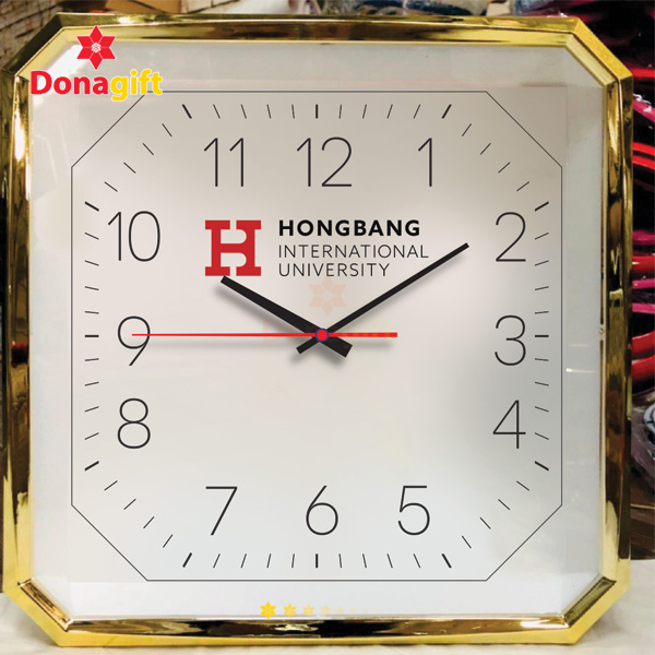 Đồng Hồ Khung Chữ Nhật Hồng Bàng – Quà Tặng Doanh Nghiệp Ấn Tượng