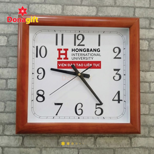 Mẫu Đồng Hồ Treo Tường Khung Chữ Nhật Hồng Bàng Đẹp