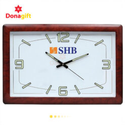 Đồng hồ treo tường khung chữ nhật SHB sang trọng cho văn phòng
