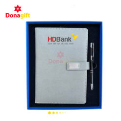 Sổ tay HD Bank in logo sắc nét, thiết kế chuyên nghiệp