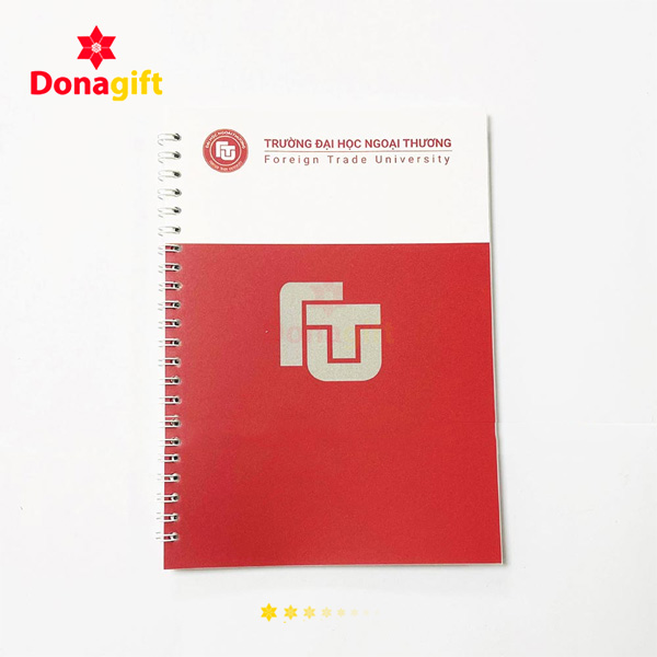 Sổ tay Đại Học Ngoại Thương in logo sắc nét, thiết kế chuyên nghiệp
