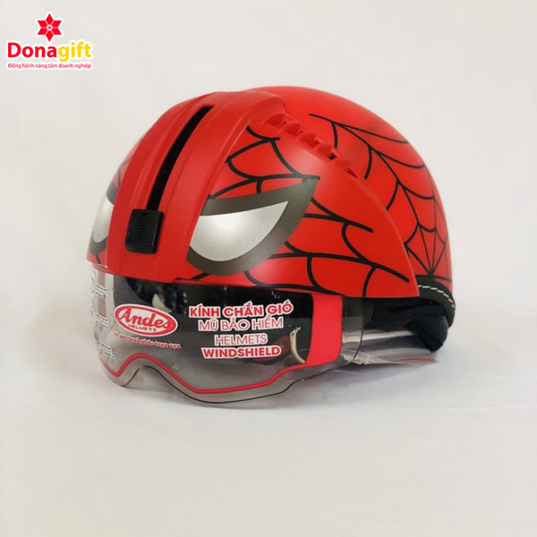 Mũ bảo hiểm spiderman nửa đầu có kính