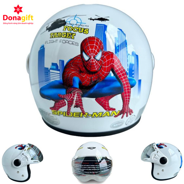 Mũ bảo hiểm Spiderman màu trắng