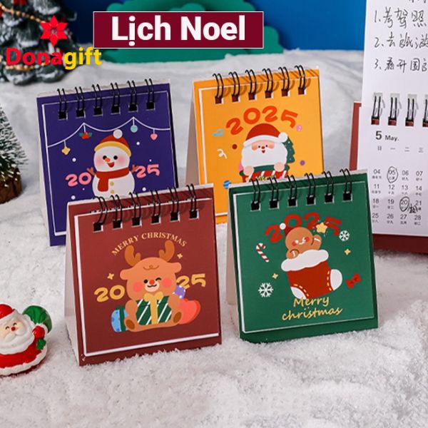 Lịch để bàn in chủ đề Noel