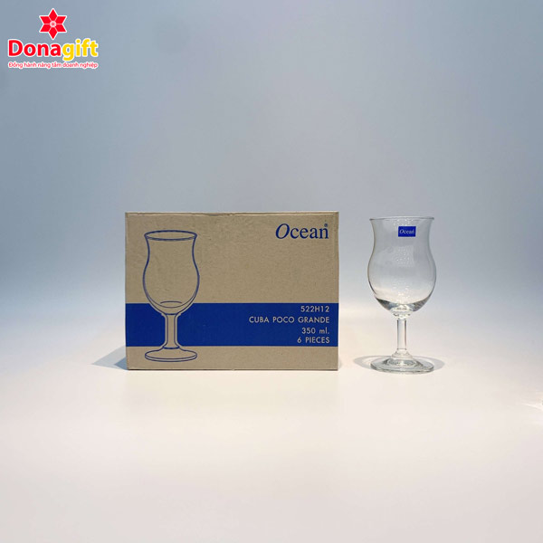Ly thủy tinh Ocean uống rượu vang kiểu dáng hiện đại