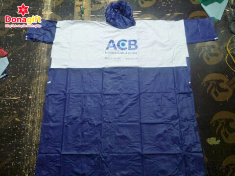 Áo mưa ACB màu xanh trắng tiện dụng