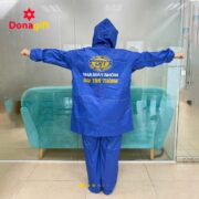 Áo mưa đồ bộ 1 lớp in logo