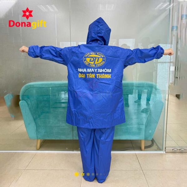 Áo mưa đồ bộ 1 lớp in logo
