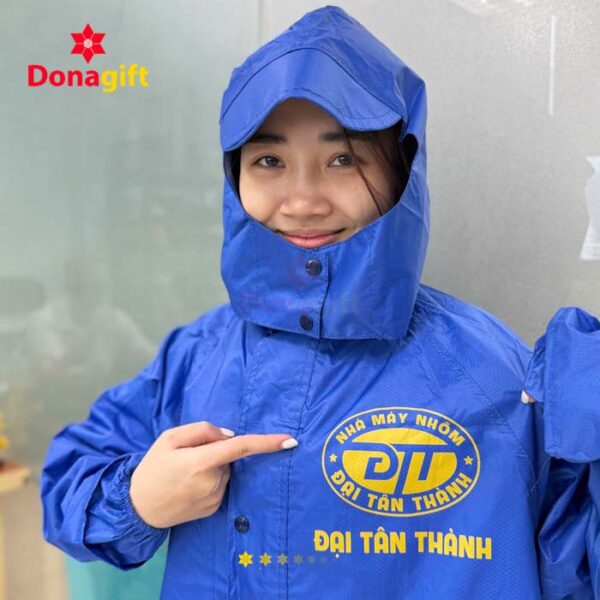 áo mưa đồ bộ màu xanh dương