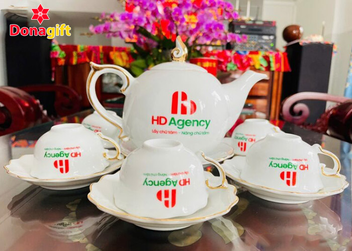 Bộ ấm trà cao cấp in logo