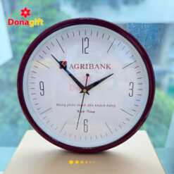 Đồng hồ ngân hàng Agribank in logo sắc nét quà tặng doanh nghiệp