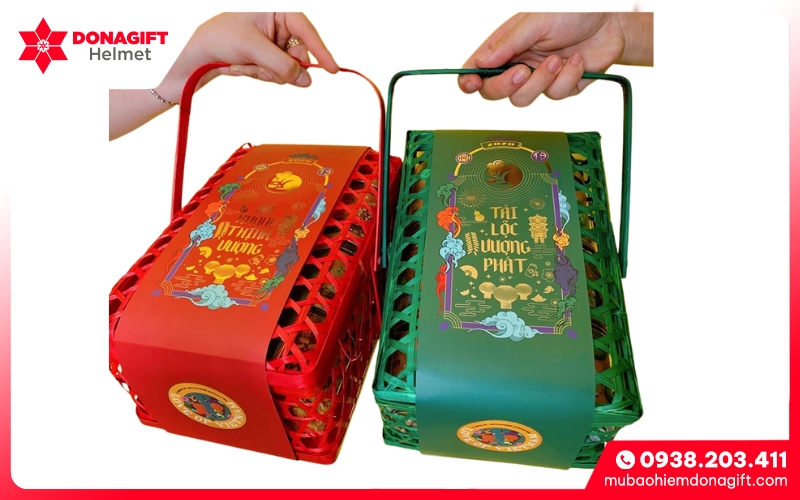 Giỏ quà Tết phong thủy Giỏ quà Tết phong thủy
