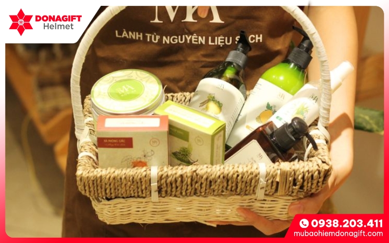 Giỏ quà Tết doanh nghiệp in logo Giỏ quà Tết doanh nghiệp in logo