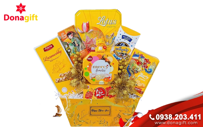 Giỏ Quà Tết Bánh Quy Giỏ Quà Tết Bánh Quy