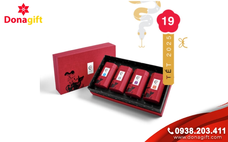 Giỏ quà Tết trà cao cấp Giỏ quà Tết trà cao cấp