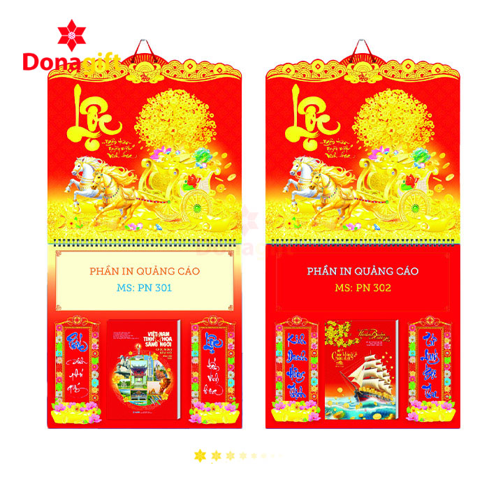 LỊCH BLOC LÒ XO GẮN GIỮA DN2