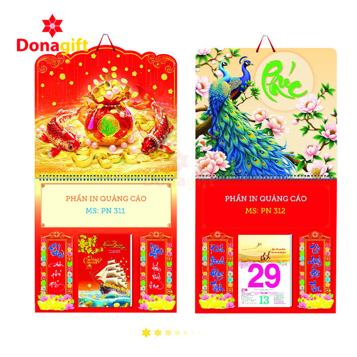 LỊCH BLOC LÒ XO GẮN GIỮA DN6