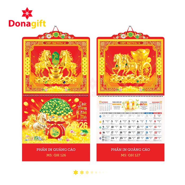 LỊCH LÒ XO 13 TỜ DN15
