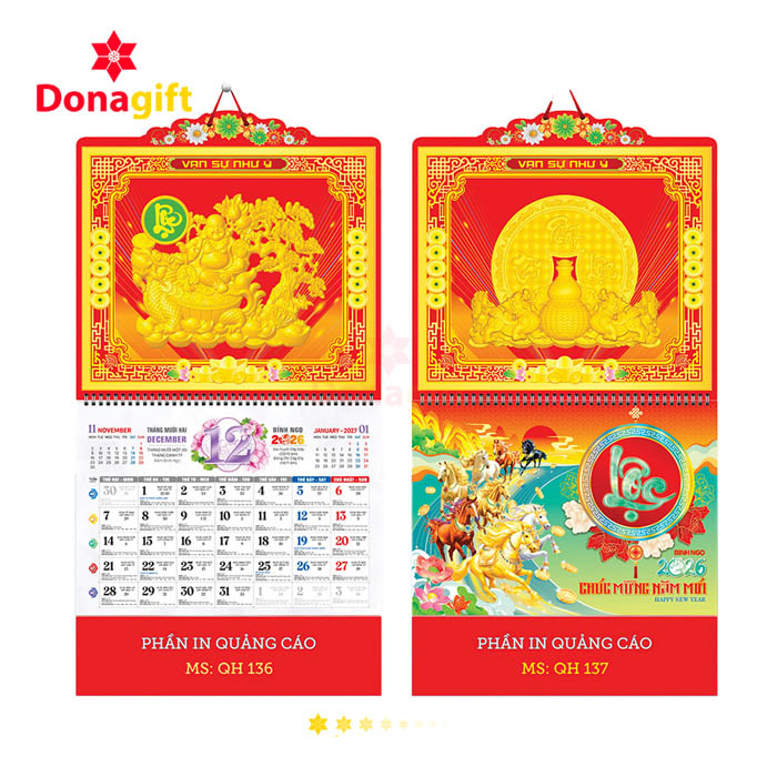 LỊCH LÒ XO 13 TỜ DN17