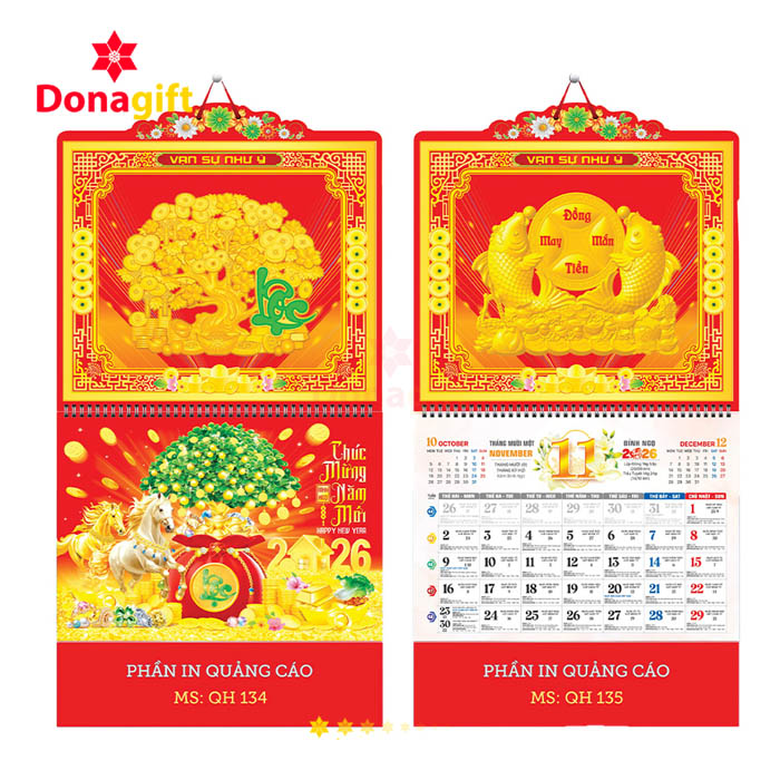 LỊCH LÒ XO 13 TỜ DN19