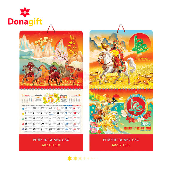 LỊCH LÒ XO 13 TỜ DN2