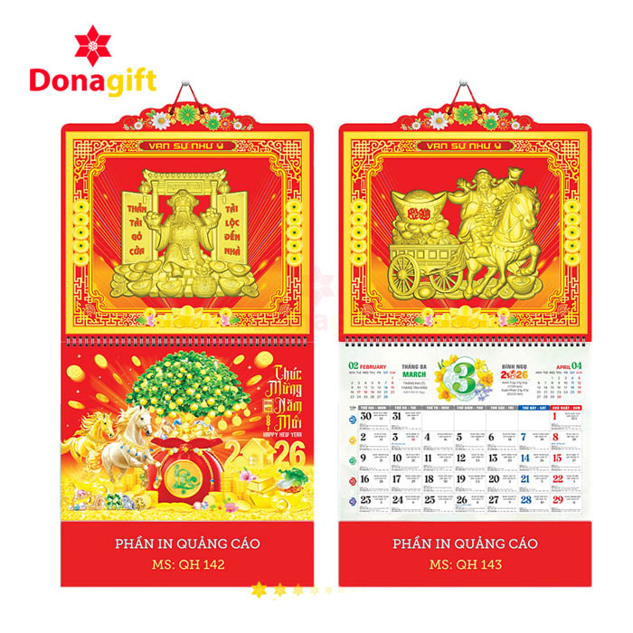 LỊCH LÒ XO 13 TỜ DN22
