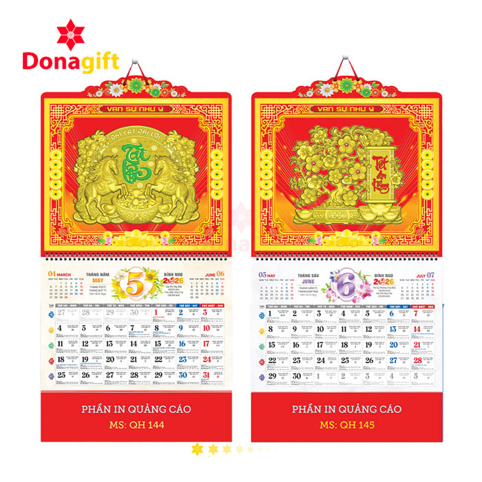 LỊCH LÒ XO 13 TỜ DN23
