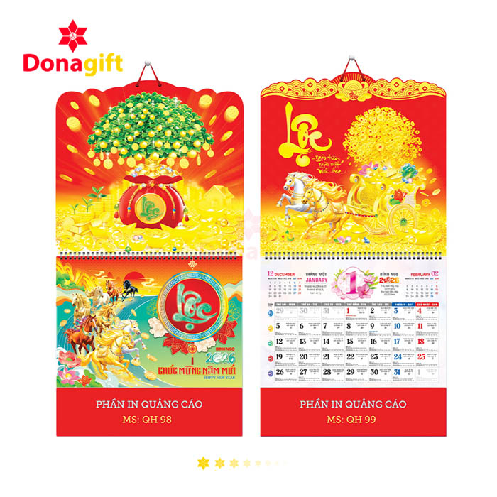 LỊCH LÒ XO 13 TỜ DN24