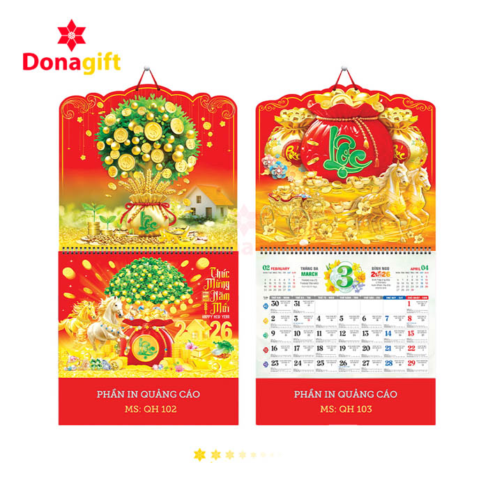LỊCH LÒ XO 13 TỜ DN3