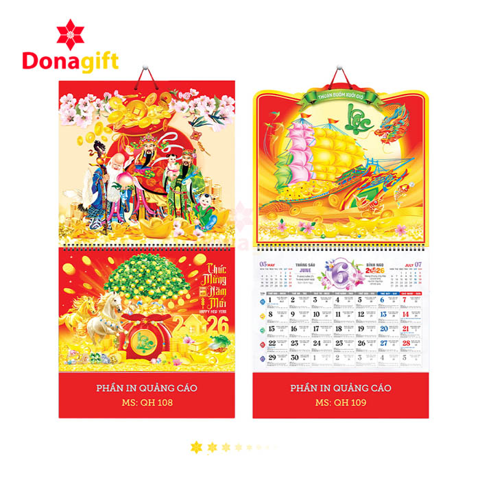 LỊCH LÒ XO 13 TỜ DN6
