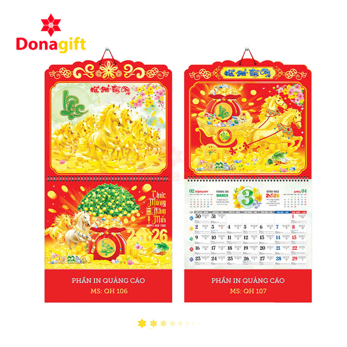 LỊCH LÒ XO 13 TỜ DN7