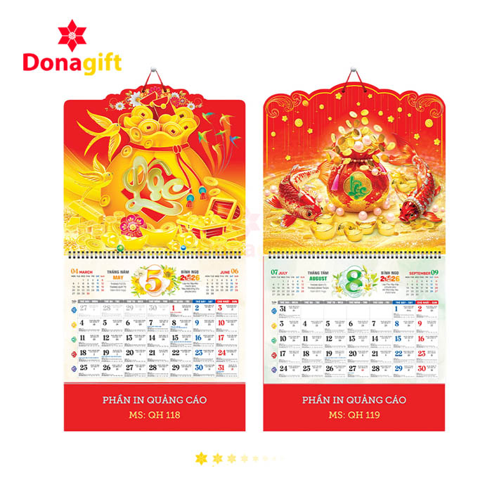 LỊCH LÒ XO 13 TỜ DN8