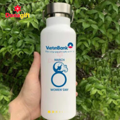 Bình giữ nhiệt in logo VietinBank khắc laser bền đẹp