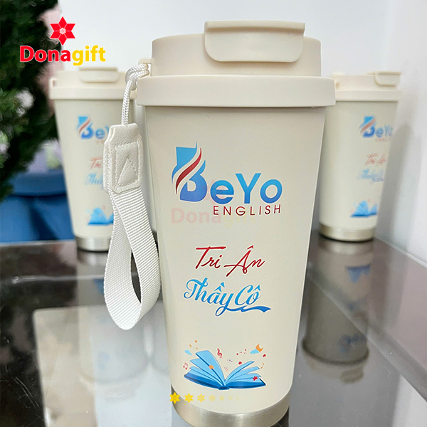 Bình giữ nhiệt BeYo English – Tri Ân Thầy Cô 7 Bình giữ nhiệt BeYo English in logo sắc nét – Quà tặng giáo viên