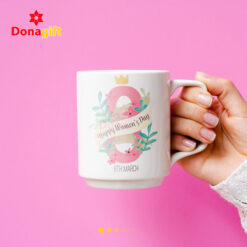 Ly sứ mừng 8/3 giữ nhiệt tốt – Quà tặng khách hàng