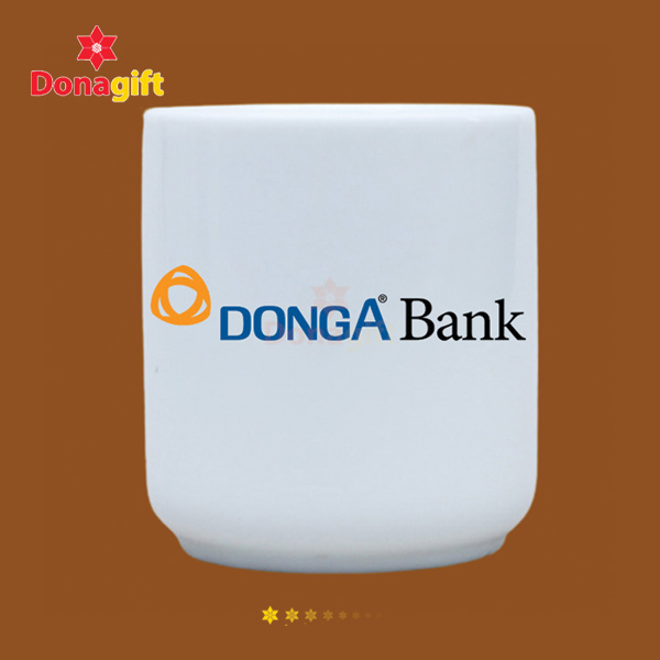 Cốc Sứ Quà Tặng DongA Bank 9 Ly sứ trắng quà tặng DongA Bank in logo sắc nét