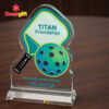 Cận cảnh cúp vô địch Pickleball Titan Friendship 2025 thiết kế tinh xảo