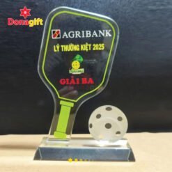 Cúp lưu niệm hình vợt Pickleball Agribank 2025 – Giải Ba