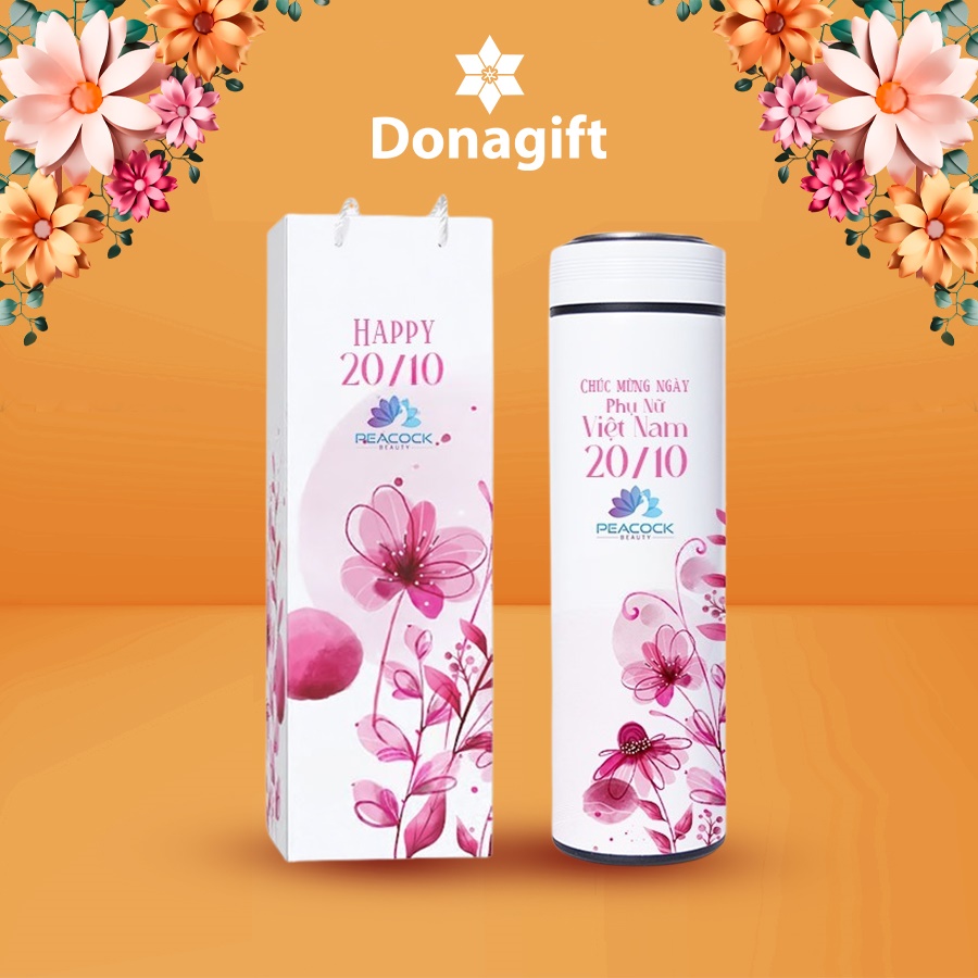 Bình giữ nhiệt sắc hoa