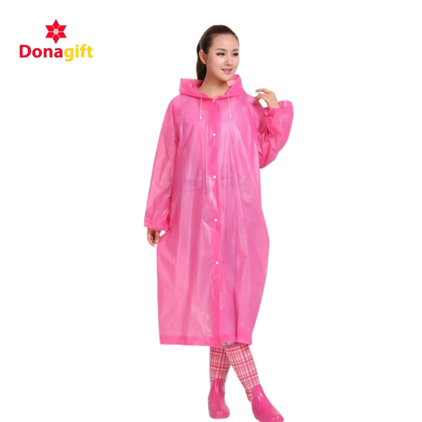 Áo mưa màu hồng DonaGift – quà tặng phụ nữ 8/3 thiết thực