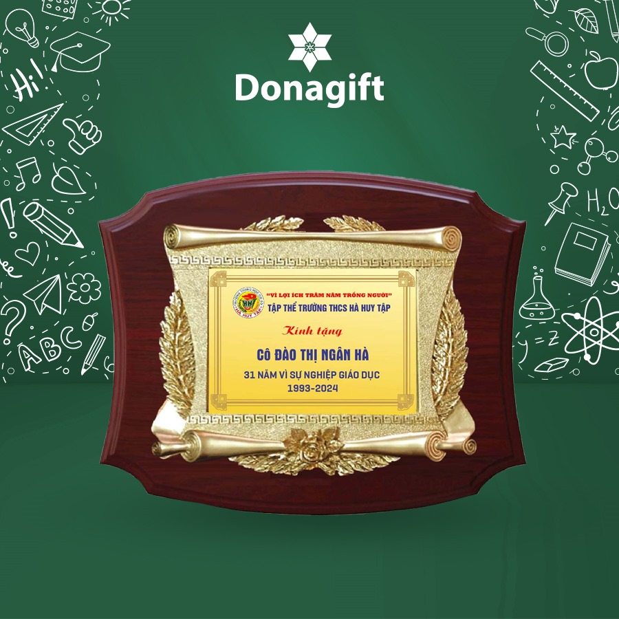 Bảng Vinh Danh Gỗ Đồng Mạ Vàng