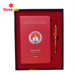 Bộ quà tặng sổ tay và bút cao cấp in logo ngành Giáo dục