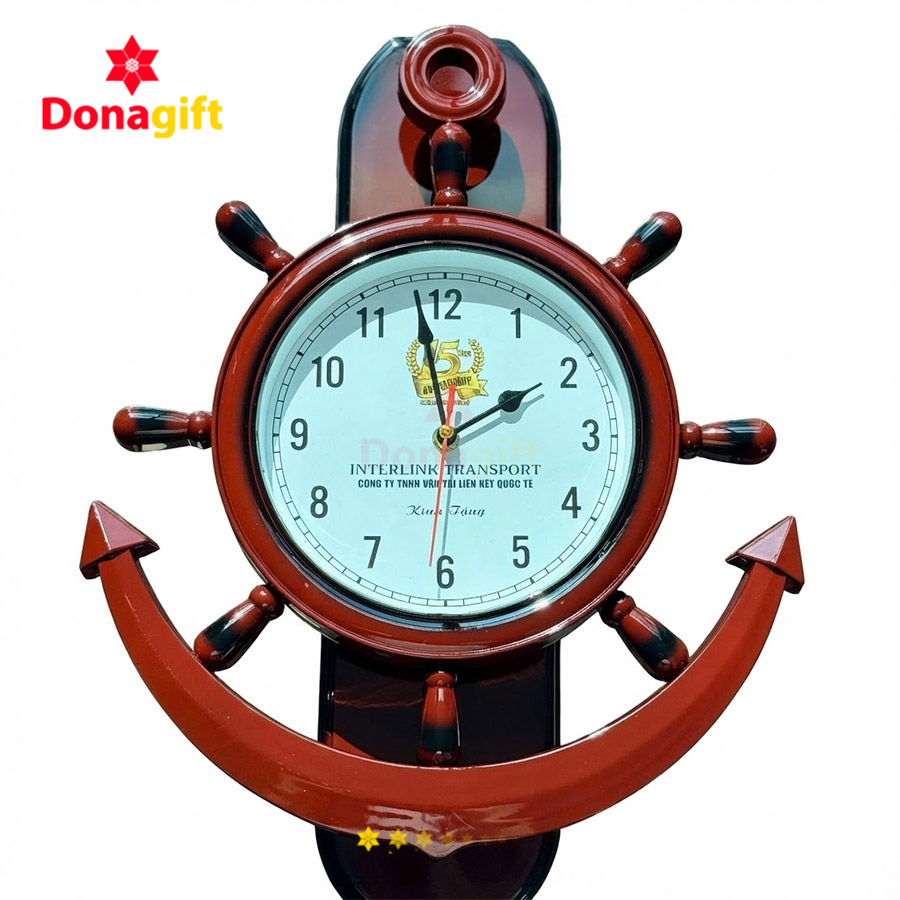 Đồng hồ treo tường Bánh Lái Mỏ Neo