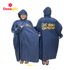 Áo mưa poncho in chữ "Cục Vàng Của Ngoại" – màu xanh navy