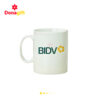 Cốc sứ trắng in logo BIDV quà tặng doanh nghiệp cao cấp